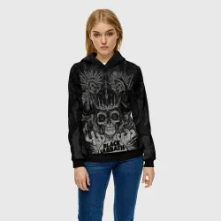 Женская толстовка 3D Black Sabbath death skull - фото 2