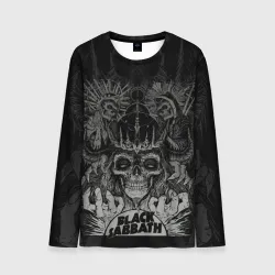 Мужской лонгслив 3D Black Sabbath death skull