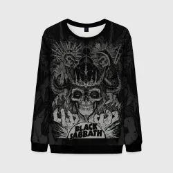 Мужской свитшот 3D Black Sabbath death skull