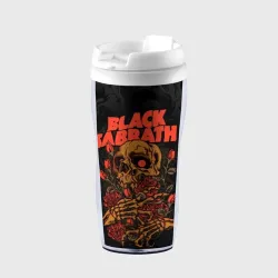 Термокружка-непроливайка Black Sabbath skeleton with roses