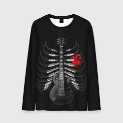 Мужской лонгслив 3D Rock guitar ribs 