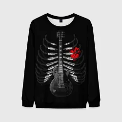 Мужской свитшот 3D Rock guitar ribs 