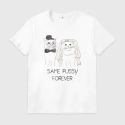 Мужская футболка хлопок Same pussy forever