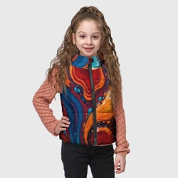 Детский жилет утепленный 3D Пламя и синева - фото 2