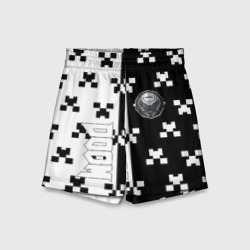 Детские спортивные шорты 3D Doom x minecraft pattern