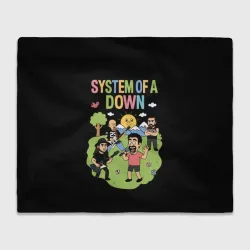 Плед 3D System of a Down мультяшный