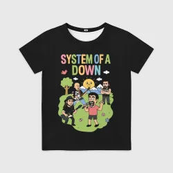 Детская футболка 3D System of a Down мультяшный