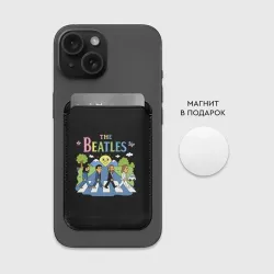 Картхолдер Magsafe магнитный The Beatles, мультяшный стиль - фото 2