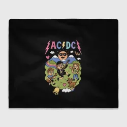 Плед 3D AC/DC, мультяшный стиль