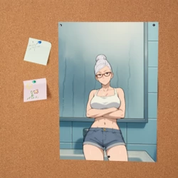 Постер Дандадан бабушка в ванной  - фото 2