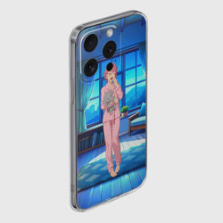 Чехол для iPhone 15 Pro силиконовый с защитой камеры Сиратори Айра хочет спать - фото 2
