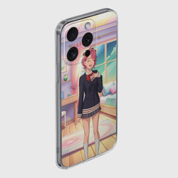 Чехол для iPhone 15 Pro Max силиконовый с защитой камеры Дандадан Сиратори Айра смущается  - фото 2