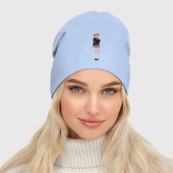 Женская шапка демисезонная Дандадан Сиратори Айра в летней шляпой  - фото 2