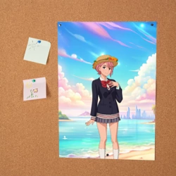 Постер Дандадан Сиратори Айра на берегу моря - фото 2