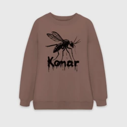 Женский свитшот oversize без начеса хлопок Комар стиль граффити