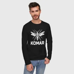 Мужской лонгслив хлопок Комар в стиле минимализм - фото 2