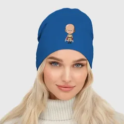 Женская шапка демисезонная Чиби Сайтама - фото 2