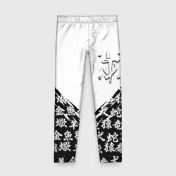 Детские леггинсы 3D Doom японские символы