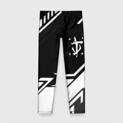 Детские леггинсы 3D Doom geometry black