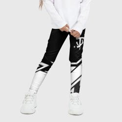Детские леггинсы 3D Doom geometry black - фото 2