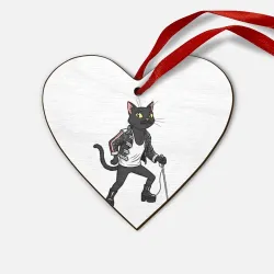 Деревянная игрушка Сердце Кот - Фредди Меркьюри