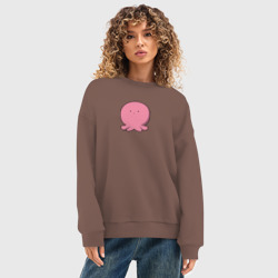 Женский свитшот oversize без начеса хлопок Первородный грех Такопи - фото 2