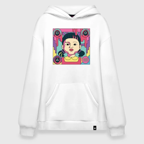 Худи SuperOversize хлопок Смертоносная кукла - Ojing-eo Geim