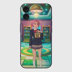 Чехол для iPhone 16 силиконовый с защитой камеры Дандадан Сиратори Айра хочет обнимашек