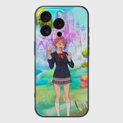 Чехол для iPhone 16 Pro силиконовый с защитой камеры Дандадан Сиратори Айра держит мороженое 