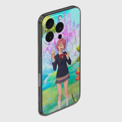 Чехол для iPhone 16 Pro силиконовый с защитой камеры Дандадан Сиратори Айра держит мороженое  - фото 2