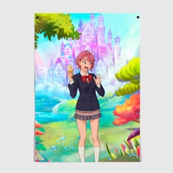 Постер Дандадан Сиратори Айра держит мороженое 