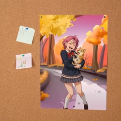 Постер Сиратори Айра Дандадан с щенком - фото 2