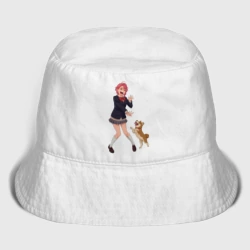 Детская панама хлопок Сиратори Айра играет с собачкой Дандадан 