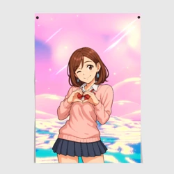 Постер Сиратори Айра делает сердечко руками - Дандадан 