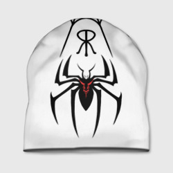 Шапка 3D Паук на белом - the web of Fate