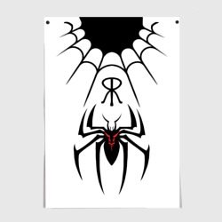 Постер Паук на белом - the web of Fate