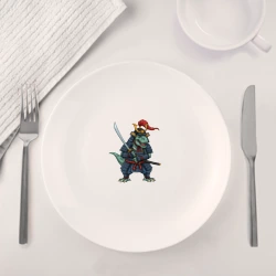Набор: тарелка + кружка Тираннозавр самурай - фото 2