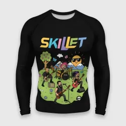 Мужской рашгард 3D Скиллет мультяшный стиль