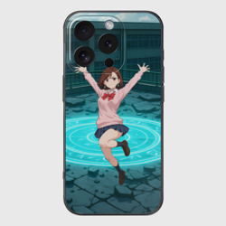 Чехол для iPhone 16 Pro силиконовый с защитой камеры Радостная Сиратори Айра в прыжке