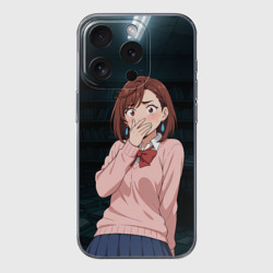 Чехол для iPhone 15 Pro силиконовый с защитой камеры Испуганная Сиратори Айра