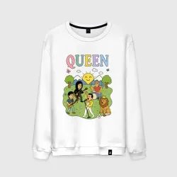 Мужской свитшот хлопок Queen, мультяшный стиль