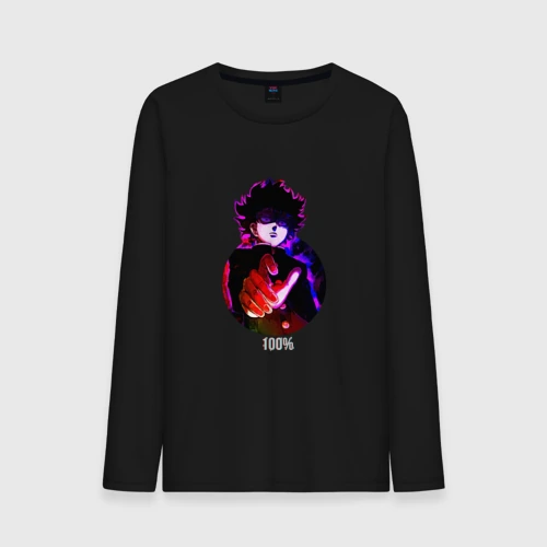 Мужской лонгслив хлопок Anime Mob Psycho 100 Shigeo