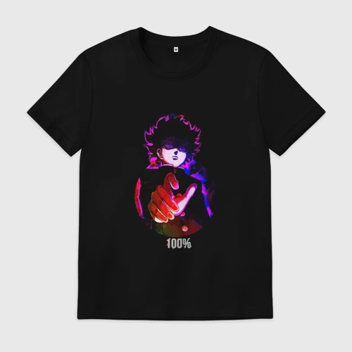 Мужская футболка хлопок Anime Mob Psycho 100 Shigeo