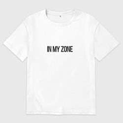 Женская футболка хлопок Oversize Sigma cat in my zone