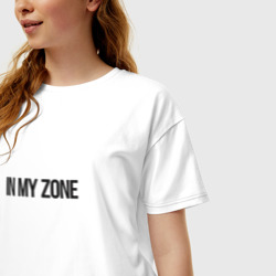 Женская футболка хлопок Oversize Sigma cat in my zone - фото 2