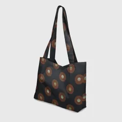 Пляжная сумка 3D Black coffee moon drops pattern - фото 2