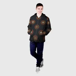 Мужская куртка 3D Black coffee moon drops pattern - фото 2