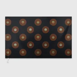 Флаг 3D Black coffee moon drops pattern