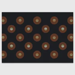 Поздравительная открытка Black coffee moon drops pattern