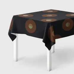 Скатерть 3D Black coffee moon drops pattern